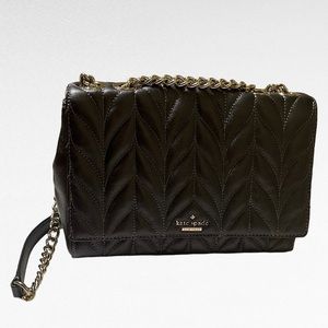 Kate Spade Briar Lane Quilted Emelyn Gray Shoulder Bag